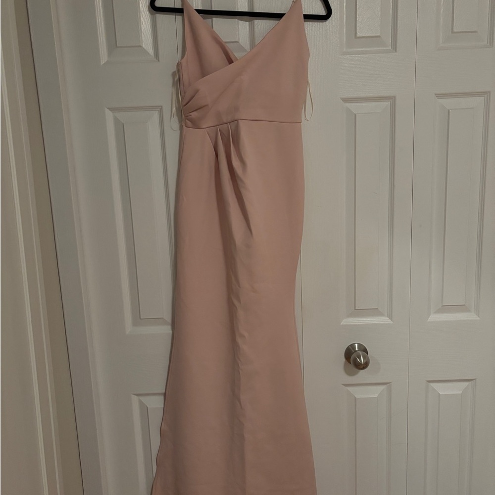 Showpo Linking Love Blush Dress with Slit